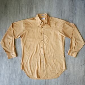 VTG Mach II Arrow Shirt Mens Orange Sherbet Dagger Collar 16.5/34 Sanforized USA